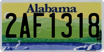 AL license plate 2AF1318