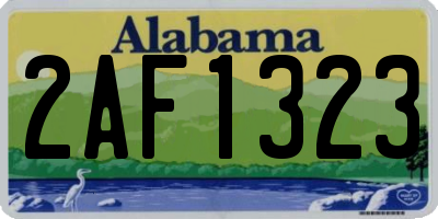 AL license plate 2AF1323