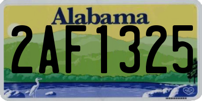AL license plate 2AF1325
