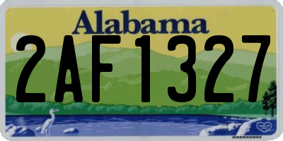 AL license plate 2AF1327