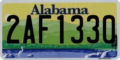 AL license plate 2AF1330