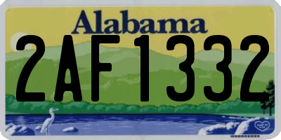 AL license plate 2AF1332