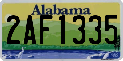 AL license plate 2AF1335