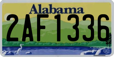 AL license plate 2AF1336