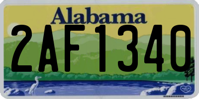 AL license plate 2AF1340