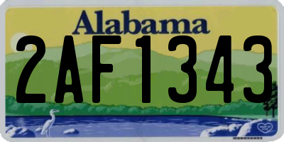 AL license plate 2AF1343