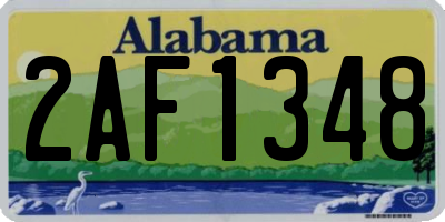 AL license plate 2AF1348