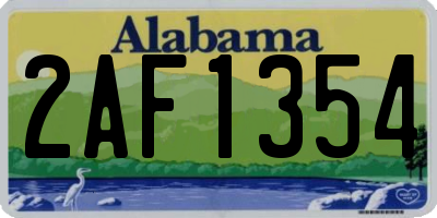 AL license plate 2AF1354