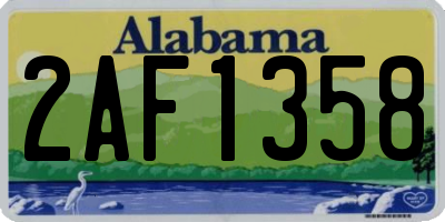 AL license plate 2AF1358