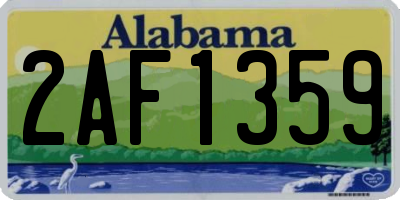 AL license plate 2AF1359