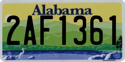 AL license plate 2AF1361