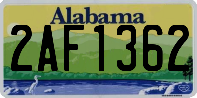 AL license plate 2AF1362