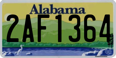 AL license plate 2AF1364