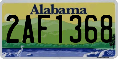 AL license plate 2AF1368