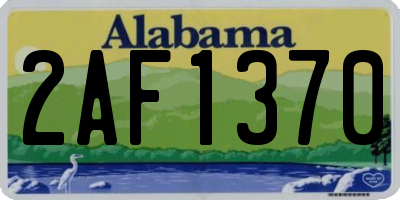 AL license plate 2AF1370