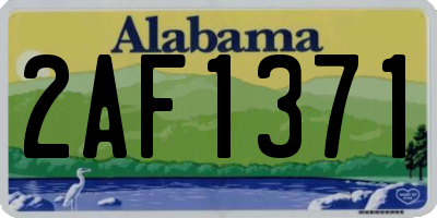 AL license plate 2AF1371