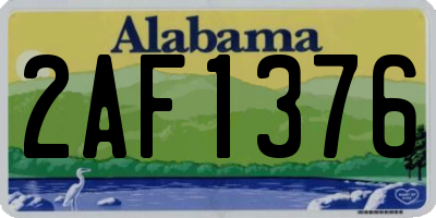 AL license plate 2AF1376