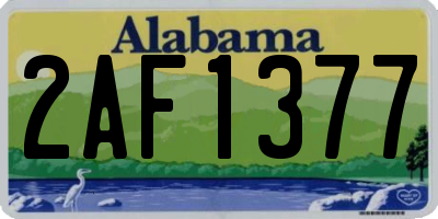 AL license plate 2AF1377