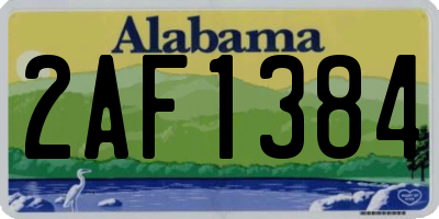 AL license plate 2AF1384