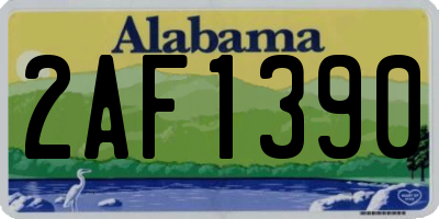 AL license plate 2AF1390