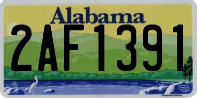AL license plate 2AF1391