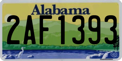 AL license plate 2AF1393