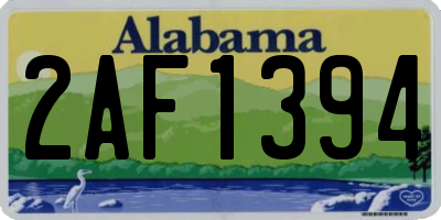 AL license plate 2AF1394