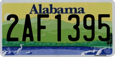 AL license plate 2AF1395