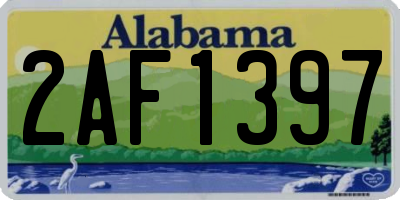 AL license plate 2AF1397