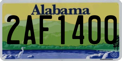 AL license plate 2AF1400