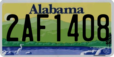 AL license plate 2AF1408