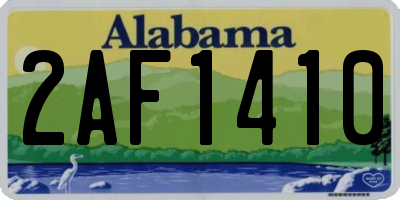 AL license plate 2AF1410