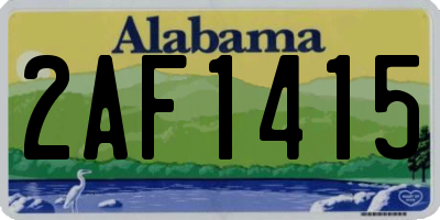AL license plate 2AF1415
