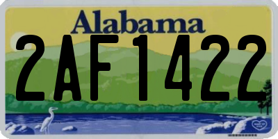 AL license plate 2AF1422