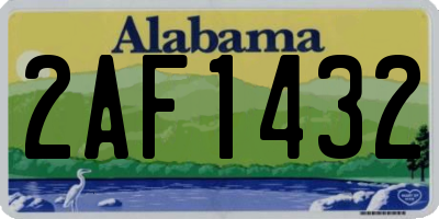 AL license plate 2AF1432