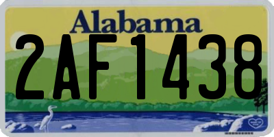 AL license plate 2AF1438