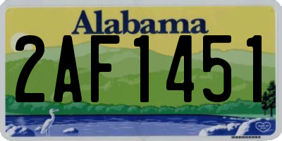 AL license plate 2AF1451