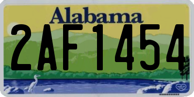 AL license plate 2AF1454