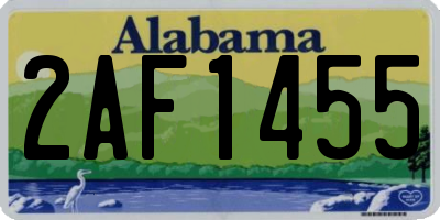 AL license plate 2AF1455