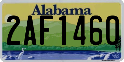 AL license plate 2AF1460