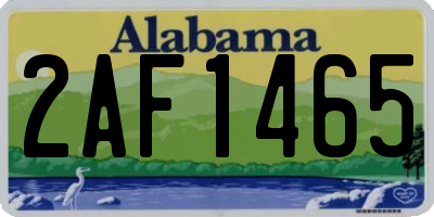 AL license plate 2AF1465