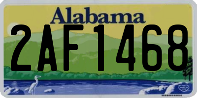 AL license plate 2AF1468