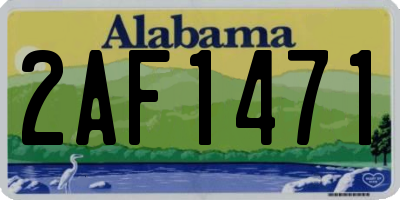 AL license plate 2AF1471