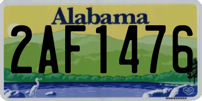 AL license plate 2AF1476