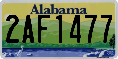 AL license plate 2AF1477