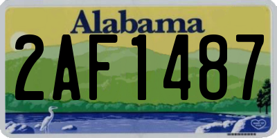 AL license plate 2AF1487
