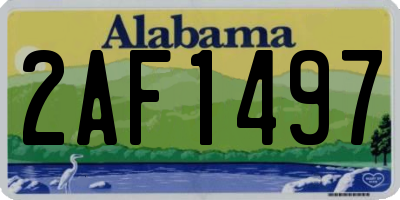 AL license plate 2AF1497