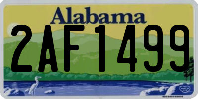 AL license plate 2AF1499