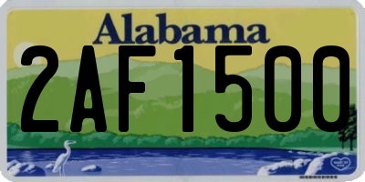 AL license plate 2AF1500
