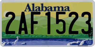 AL license plate 2AF1523